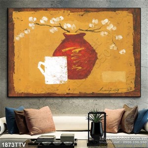 Tranh tĩnh vật hoa quả sơn dầu treo tường đẹp