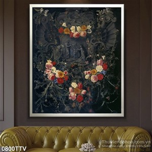 Tranh tĩnh vật hoa quả sơn dầu nghệ thuật trang trí