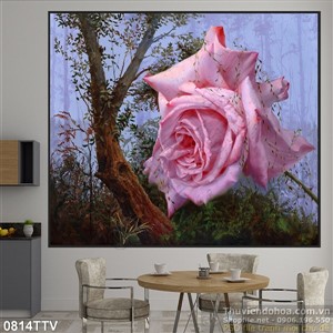 Tranh tĩnh vật hoa quả sơn dầu treo tường phòng ăn