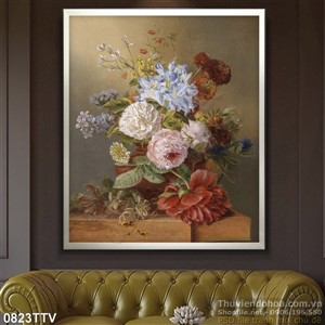 Tranh tĩnh vật hoa quả sơn dầu độc đáo