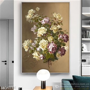 Tranh tĩnh vật hoa quả sơn dầu Châu Âu