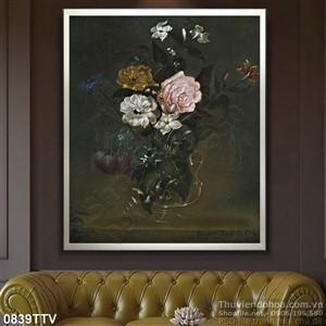 Tranh tĩnh vật hoa quả sơn dầu trang trí phòng