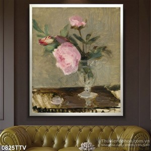 Tranh tĩnh vật hoa quả sơn dầu treo tường