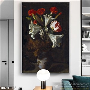 Tranh tĩnh vật hoa quả sơn dầu trang trí