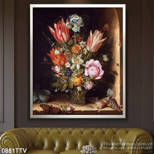 Tranh tĩnh vật hoa quả sơn dầu nghệ thuật