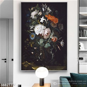 Tranh tĩnh vật hoa quả sơn dầu độc đáo