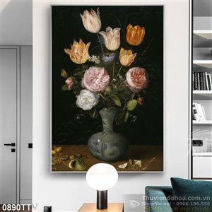 Tranh tĩnh vật hoa quả sơn dầu nghệ thuật đẹp