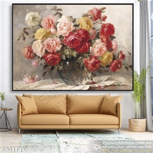 Tranh tĩnh vật hoa quả sơn dầu nghệ thuật