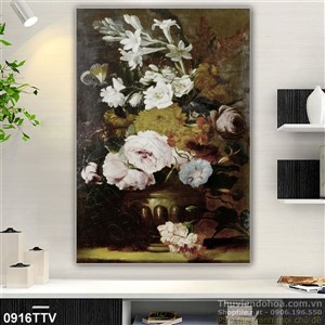 Tranh tĩnh vật hoa quả sơn dầu độc đáo