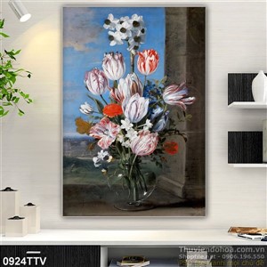 Tranh tĩnh vật hoa quả sơn dầu trang trí nội thất