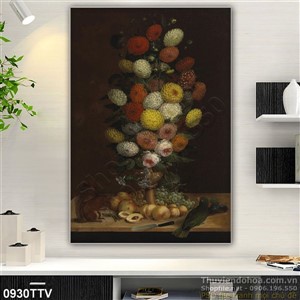 Tranh tĩnh vật hoa quả sơn dầu độc đáo