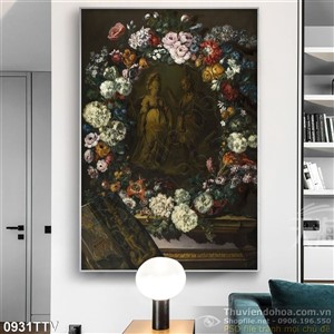 Tranh tĩnh vật hoa quả sơn dầu trang trí phòng ăn