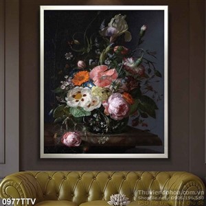 Tranh tĩnh vật hoa quả sơn dầu treo tường đẹp