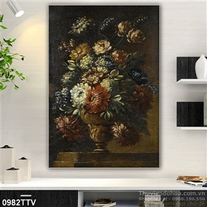 Tranh tĩnh vật hoa quả sơn dầu độc đáo