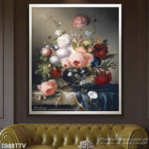 Tranh tĩnh vật hoa quả sơn dầu đặc sắc