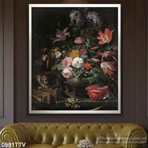 Tranh tĩnh vật hoa quả sơn dầu độc đáo