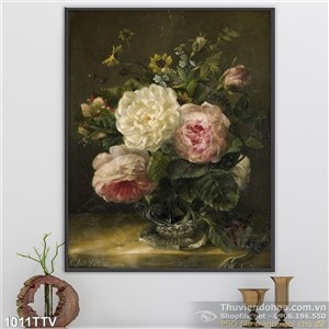 Tranh tĩnh vật hoa quả sơn dầu trang trí tường