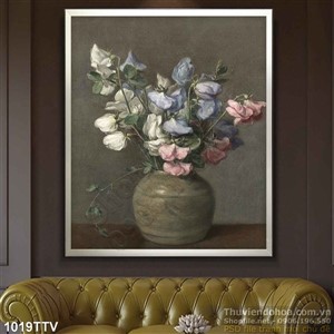 Tranh tĩnh vật hoa quả sơn dầu trang trí tường