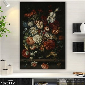 Tranh tĩnh vật hoa quả sơn dầu trang trí phòng