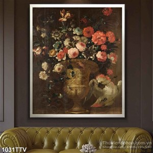 Tranh tĩnh vật hoa quả sơn dầu treo tường đẹp