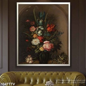 Tranh tĩnh vật hoa quả sơn dầu trang trí tường đẹp