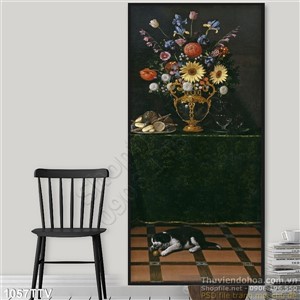 Tranh tĩnh vật hoa quả sơn dầu trang trí phòng khách