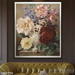 Tranh tĩnh vật hoa quả sơn dầu trang trí phòng ăn