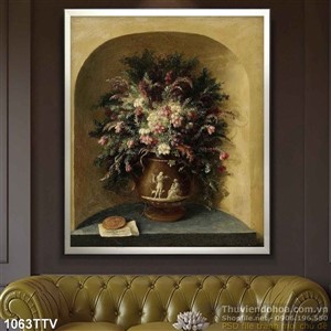 Tranh tĩnh vật hoa quả sơn dầu treo tường nghệ thuật