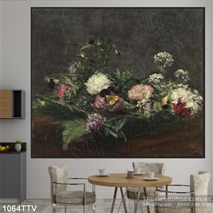 Tranh tĩnh vật hoa quả sơn dầu trang trí phòng ăn