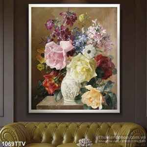 Tranh tĩnh vật hoa quả sơn dầu nghệ thuật đẹp