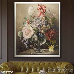 Tranh tĩnh vật hoa quả sơn dầu treo tường đẹp