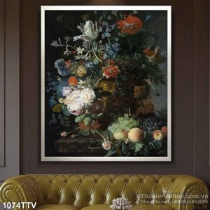 Tranh tĩnh vật hoa quả sơn dầu nghệ thuật