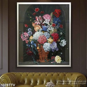 Tranh tĩnh vật hoa quả sơn dầu trang trí bếp