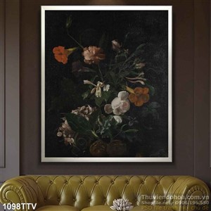 Tranh tĩnh vật hoa quả sơn dầu trang trí tường