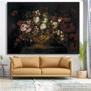 Tranh tĩnh vật hoa quả sơn dầu trang trí độc đáo