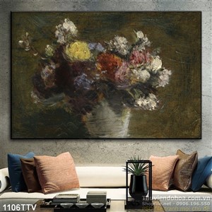 Tranh tĩnh vật hoa quả sơn dầu treo tường đẹp