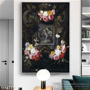 Tranh tĩnh vật hoa quả sơn dầu trang trí