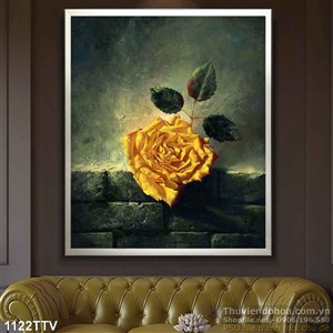 Tranh tĩnh vật hoa quả sơn dầu treo tường độc đáo