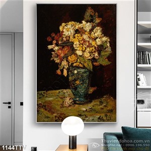 Tranh tĩnh vật hoa quả sơn dầu nghệ thuật treo tường