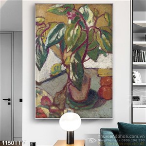 Tranh tĩnh vật hoa quả sơn dầu treo tường
