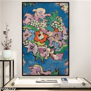 Tranh tĩnh vật hoa quả sơn dầu treo tường