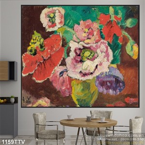 Tranh tĩnh vật hoa quả sơn dầu nghệ thuật treo tường