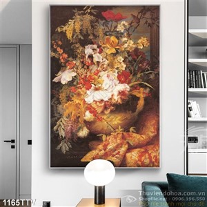 Tranh tĩnh vật hoa quả sơn dầu nghệ thuật