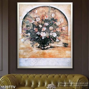 Tranh tĩnh vật hoa quả sơn dầu trang trí tường
