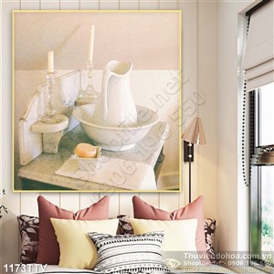 Tranh tĩnh vật hoa quả sơn dầu hiện đại độc đáo