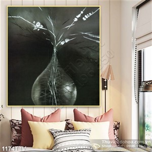 Tranh tĩnh vật hoa quả sơn dầu treo tường