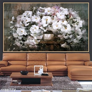 Tranh tĩnh vật hoa quả sơn dầu treo tường