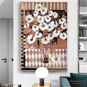 Tranh tĩnh vật hoa quả sơn dầu trang trí