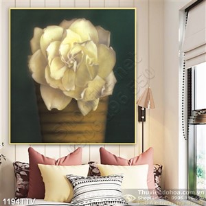 Tranh tĩnh vật hoa quả sơn dầu treo tường phòng ngủ