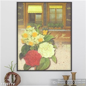 Tranh tĩnh vật hoa quả sơn dầu trang trí tường